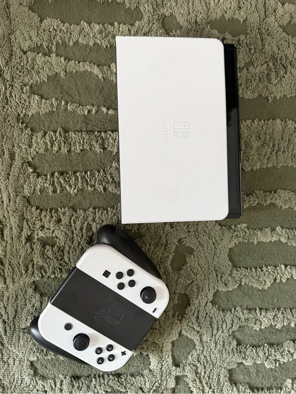 Nintendo Switch OLED Console with White Joy-Con and Black Dock
